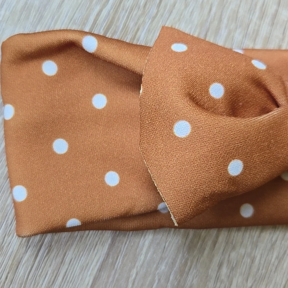 Baby Girl Bow Headband Soft Polka Dot Infant Head Wrap Toddler Hair Accessory